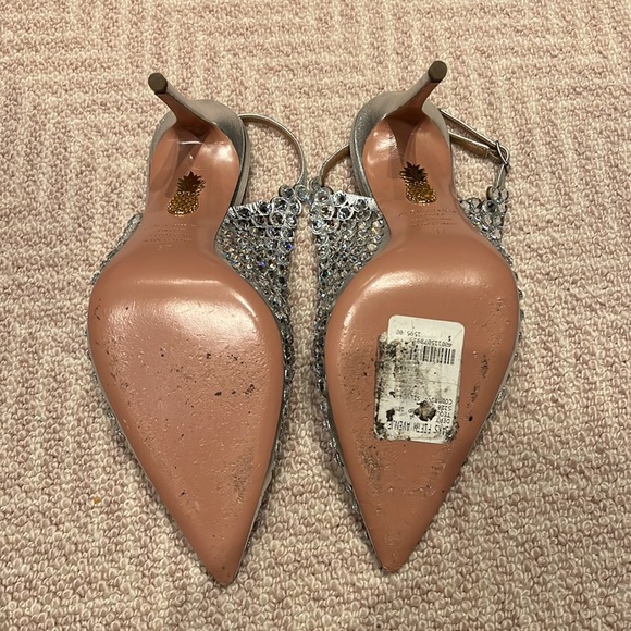 Aquazzura Silver Diamanté pumps - Picture 3 of 4
